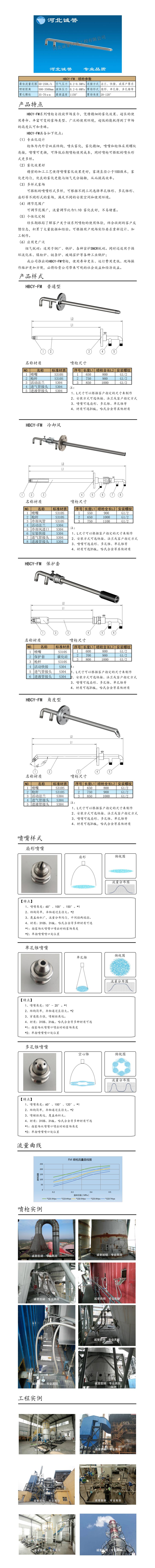 為您提供HBCY-FM-脫硝噴槍保護(hù)套、噴槍參數(shù)、材質(zhì)尺寸介紹，流量分布圖、扇形空心錐俯視圖介紹，以及霧化視頻介紹，更多詳細(xì)內(nèi)容盡在河北誠(chéng)譽(yù)！